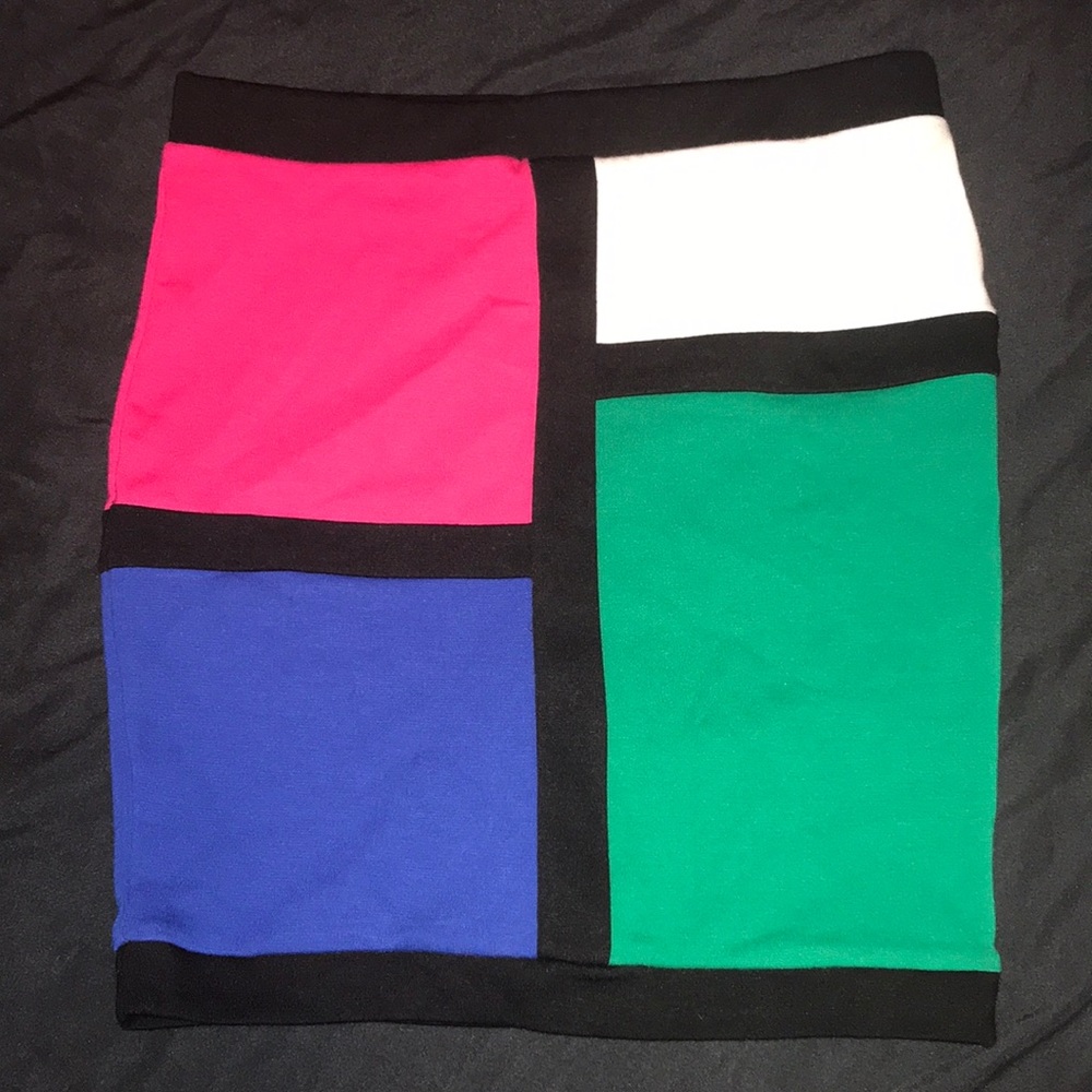 Color block skirt